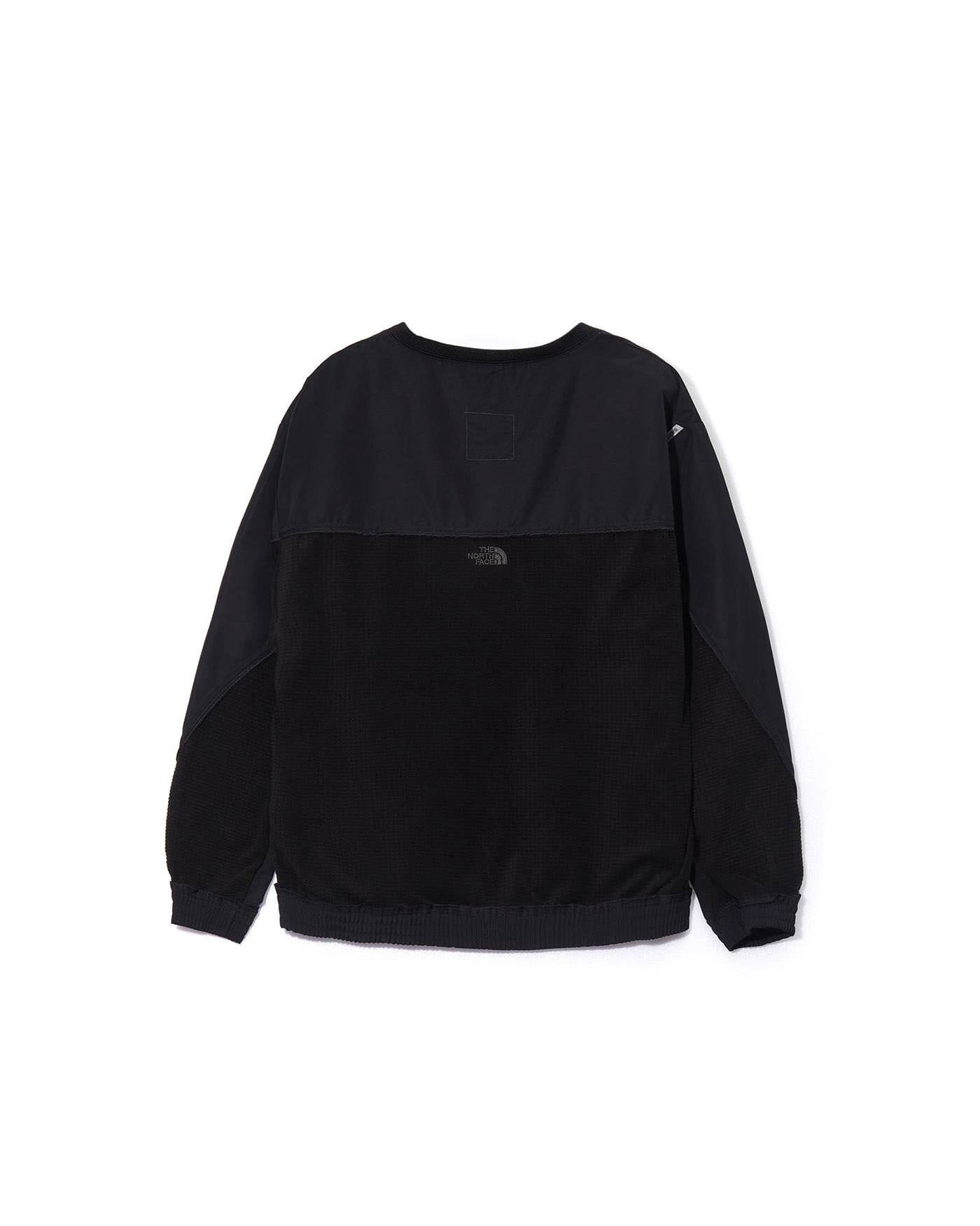 U WOVEN HYBRID CREWNECK BLACK