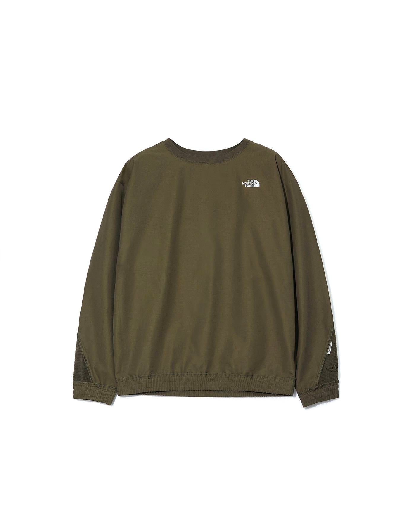 U WOVEN HYBRID CREWNECK TAUPE GREEN