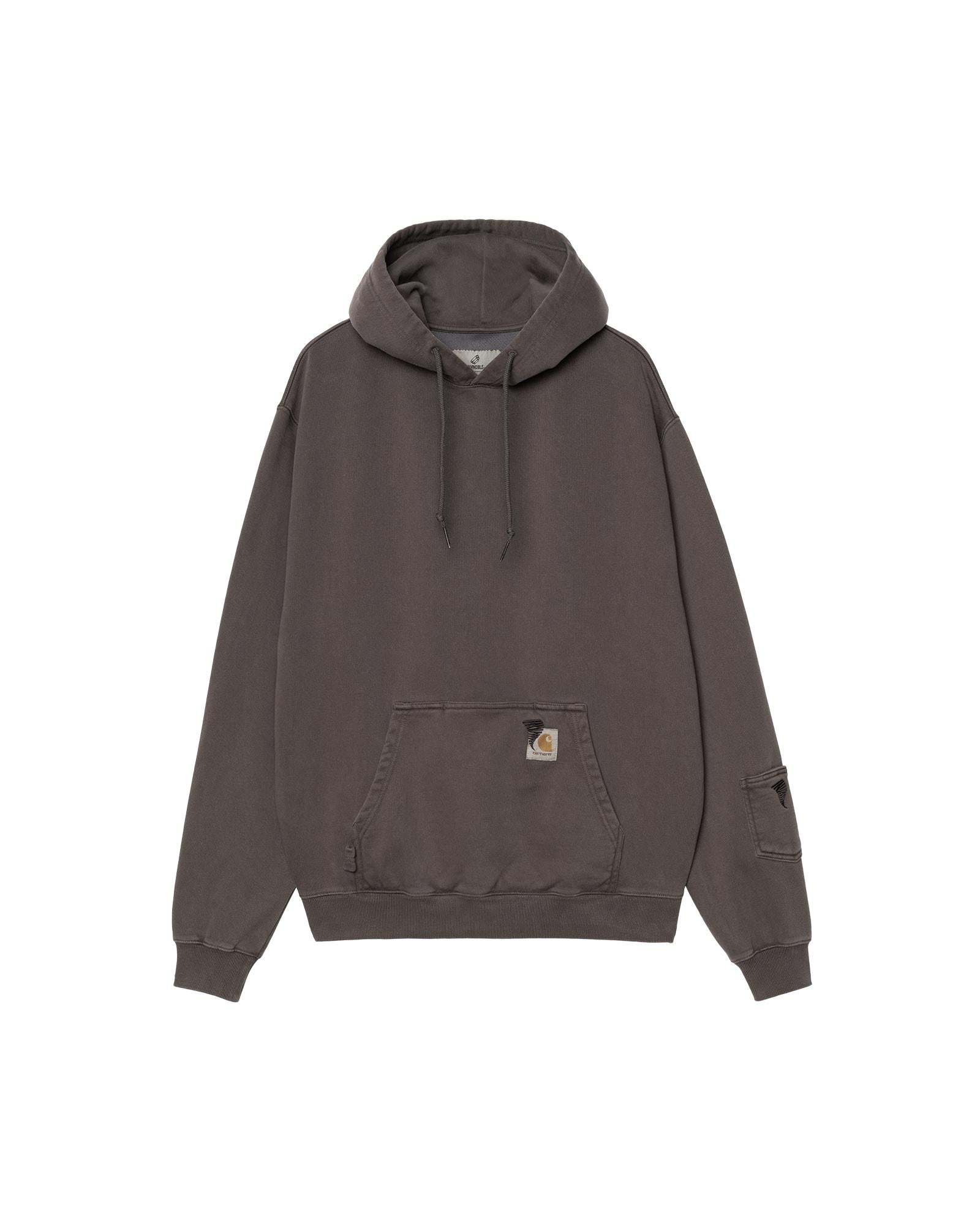 HOODED PIGMENT DYED SWEAT SOOT